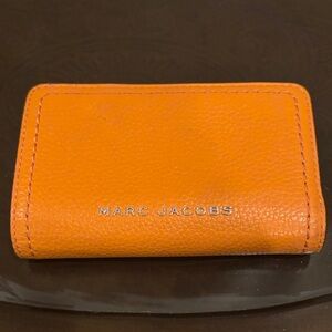 LIKE NEW! Marc Jacobs Orange Wallet with Gold Accents